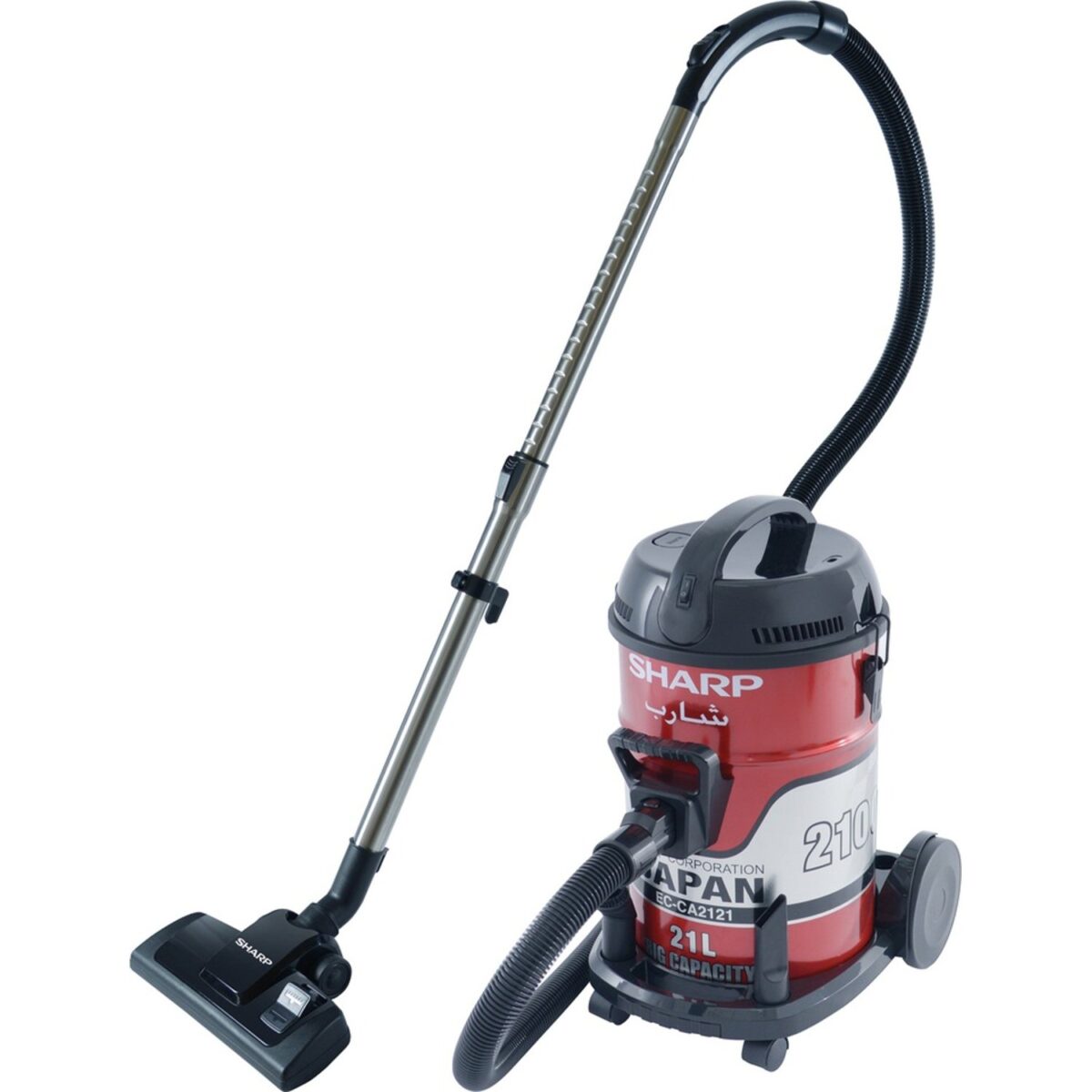 Sharp 21 Liter Drum Vacuum Cleaner, 2100W, Low Noise, Durable Copper Motor, Color Red, Model – ECCA2121  | 1 Year Warranty - Image 1
