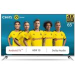 CHiQ 65 Inch 4K LED Smart TV UHD Android 9.0, Black Model – U65H7 – 1 Year Warranty