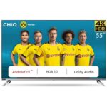 CHiQ 55 Inch 4K LED Smart TV, UHD Android 9.0, Black Model – U55H7 – 1 Year Warranty