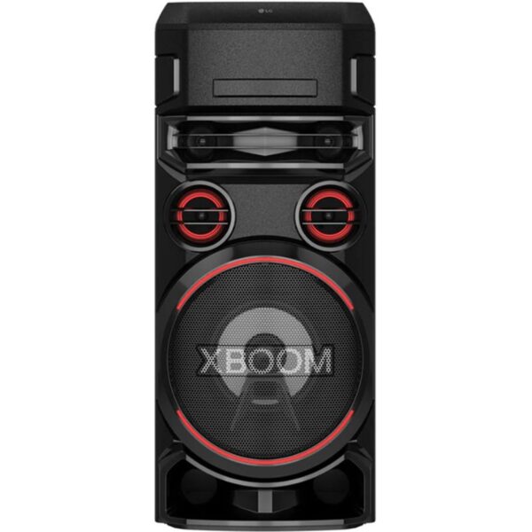 LG 500W One Body Speaker with Super Bass Boost Karaoke DJ Function Multi Color Lighting Black Model – ON7 – International Version