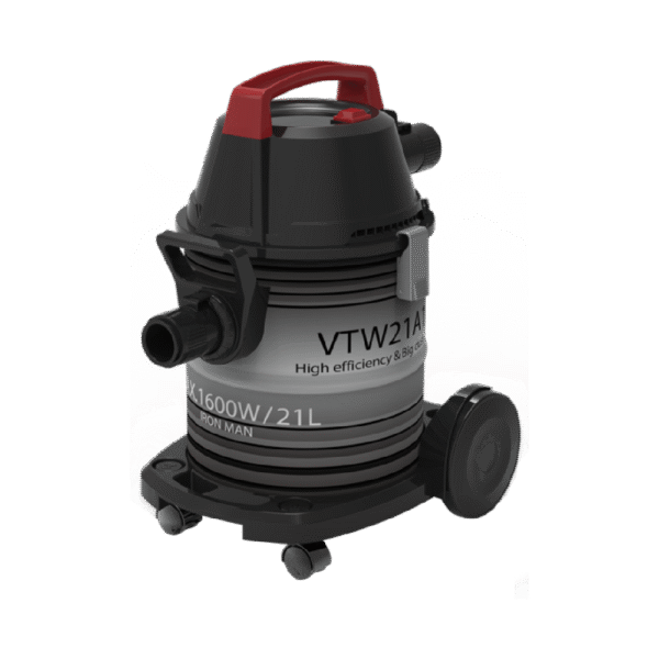 Super General 21 Liter Wet Dry Vacuum Cleaner with 360 Degree Swivel Castors 1600W Durable Color Black Model – SGVC2001WD – 1 Year Warranty.