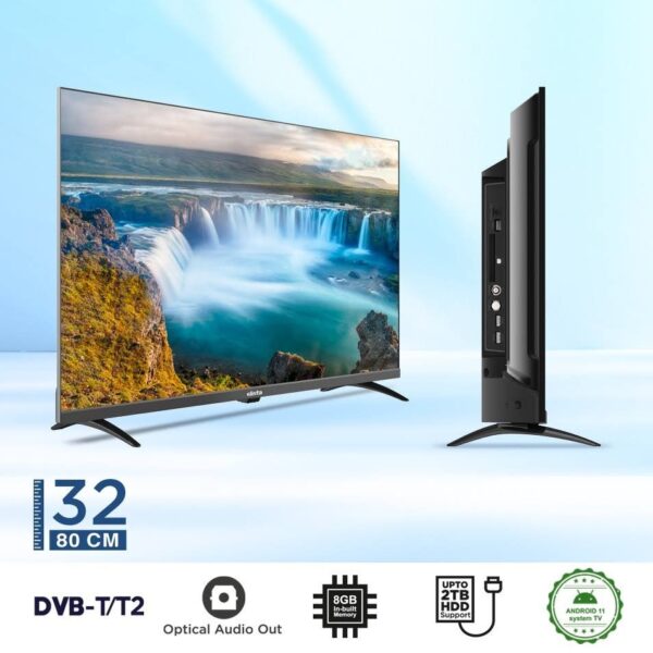 Elista 32 inch Smart LED TV, HD Picture, (80 CM) B32HD1EKC, HDMI ARC, Bezel-less Design, Android 11, Dolby Audio, Screen Sharing, Anti-glare Screen,
