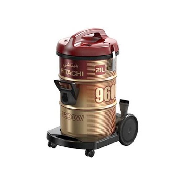 Hitachi 18 Liters Drum Vacuum Cleaner, 2100W, Removable and Washable Filter, Rug Floor Nozzle, Color Red Model – CV950F – 1 Year Warranty.