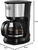 Black+Decker 750W 10 Cup Coffee Maker/Coffee Machine With Glass Carafe For Drip Coffee Silver/Black Model – DCM750S-B5 – 1 Year Warranty - Image 2