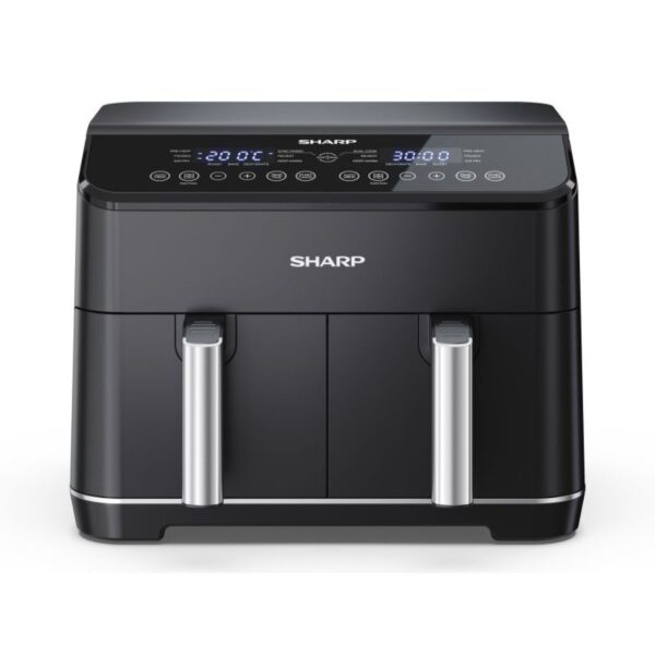 Sharp 8 Liters Air Fryer, 2 Drawers, Color Black Model – KF-DF80RT-K3 – 1 Year Warranty