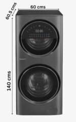 Admiral 10 Kg Washer 7 Kg Dryer Front Load Fully Automatic Two Invertor Motors Touch Panel Control Black Model – ADLC157SICP – 1 Year Warranty - Image 3