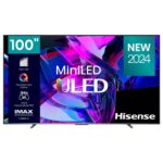 Hisense 100 Inch ULED 4K Smart VIDDA Class U7K Series Mini LED Pro TV Color Black Model – 100U7K – 1 Year Warranty.