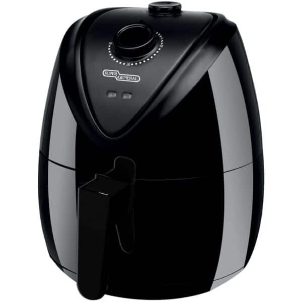 Super General 1300 Watts 2.6 Liter Deep Air Fryer Knob Control Color Black Model -SGAF2626MB | 1 Year Warranty