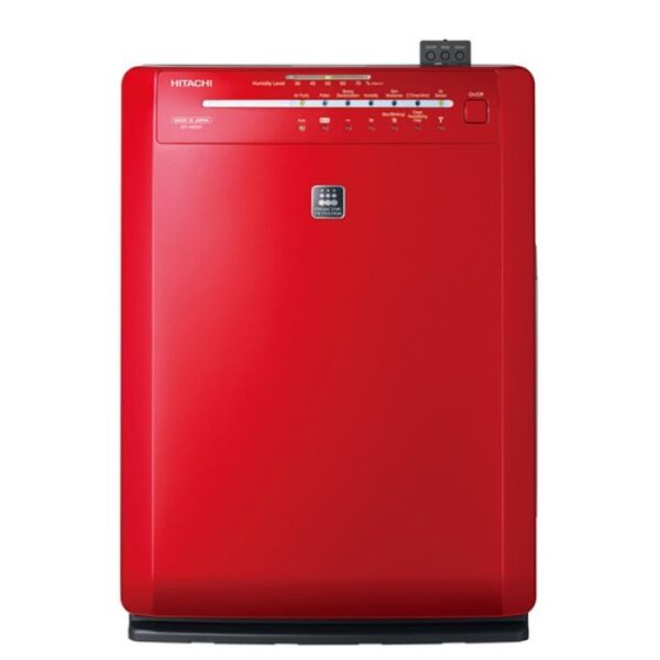Hitachi Air Purifier Allergen-free HEPA Humidifying Filtration, Color Red Model – EPA6000RED – 1 Year Warranty.