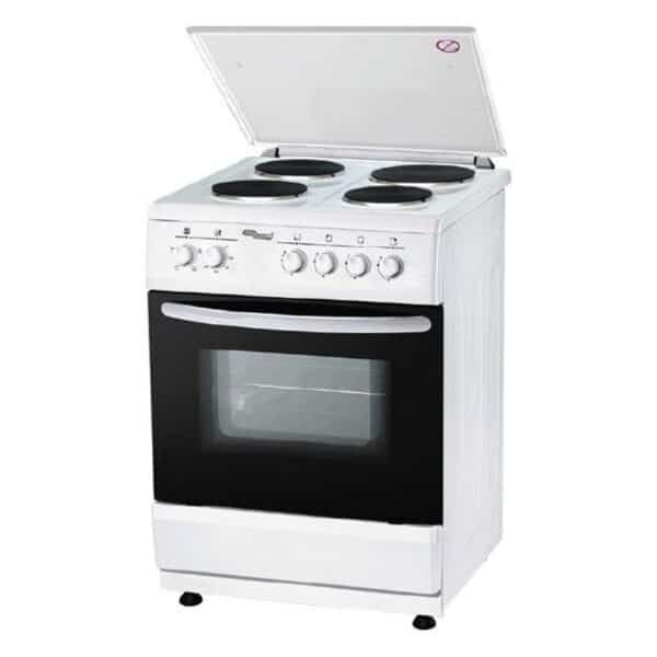 Super General 4 Hot Plates Cooker Freestanding Cooker, Electric Oven With Splash Protection 60 x 60 cm Color White Model – SGC6041BS – 1 Year Warranty.