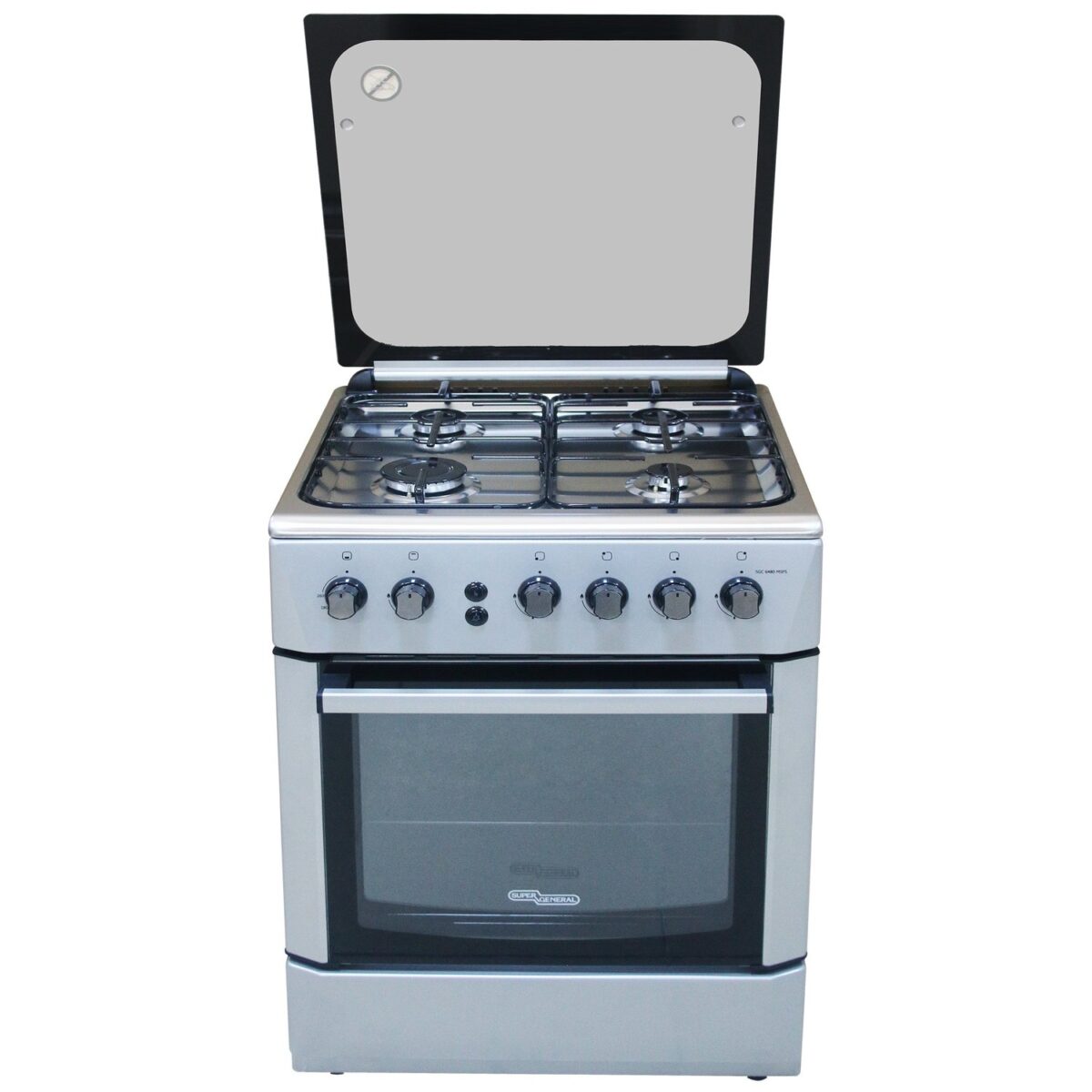 Super General 4 Gas Burners Freestanding Cooker Sliver Model – SGC6480MSFS | 1 Year Warranty - Image 1
