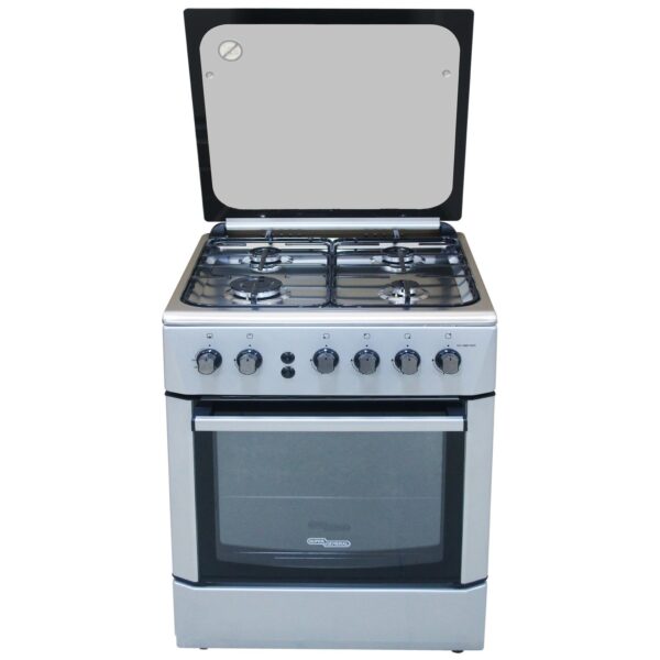 Super General 4 Gas Burners Freestanding Cooker Sliver Model – SGC6480MSFS | 1 Year Warranty