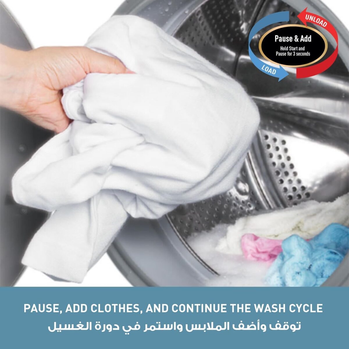 Panasonic 8 Kg Washer 6 Kg Dryer Front Load, Inverter Motor, 16 Programs, 1400 RPM, Active Wash, Color Silver Model – NA-S16ML1LAE – 1 Year Warranty. - Image 4