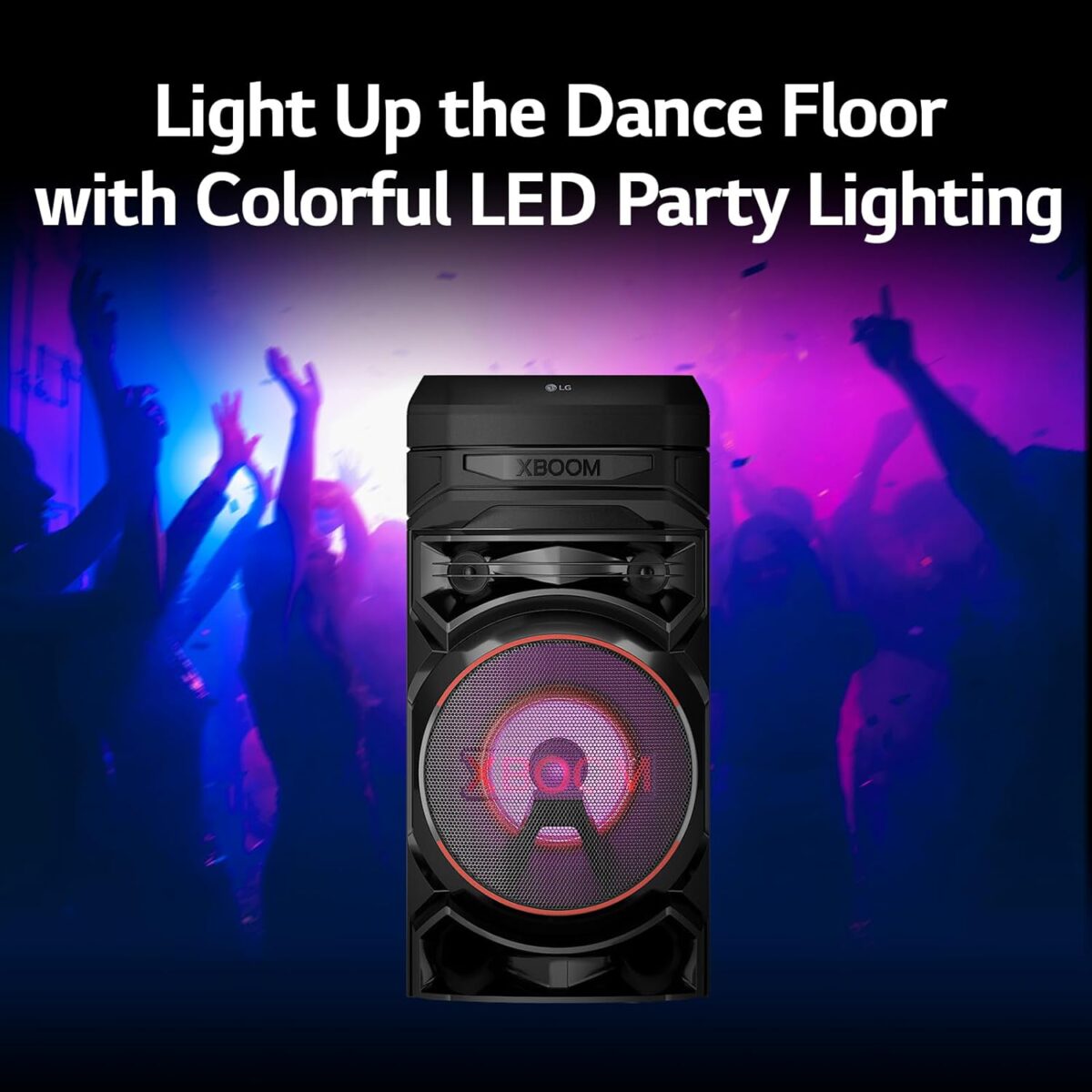 LG XBOOM Party Speakers HiFi System Multi Color Lighting Karaoke Feature USB Bluetooth Connection Black Model RNC5 – International Version - Image 2