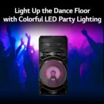 LG XBOOM Party Speakers HiFi System Multi Color Lighting Karaoke Feature USB Bluetooth Connection Black Model RNC5 – International Version - Image 2