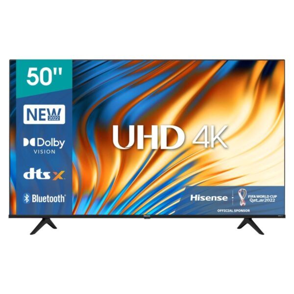 Hisense 50 Inch 4K UHD Frameless Smart TV With Dolby Vision HDR WiFi Color Black Model – 50A61H – 1 Year Warranty.