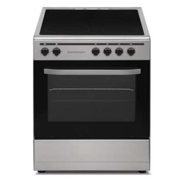 Westpoint 60 X 60 cm Vitro Ceramic Electric Oven with 4 Burners Auto ignition Silver Model – WCAM6640E1DTGFI – 1 Year Warranty