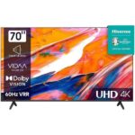 Hisense 70 inch Smart TV UHD 4K TV Netflix, YouTube, Color Black Model – 70A62K – 1 Year Warranty.