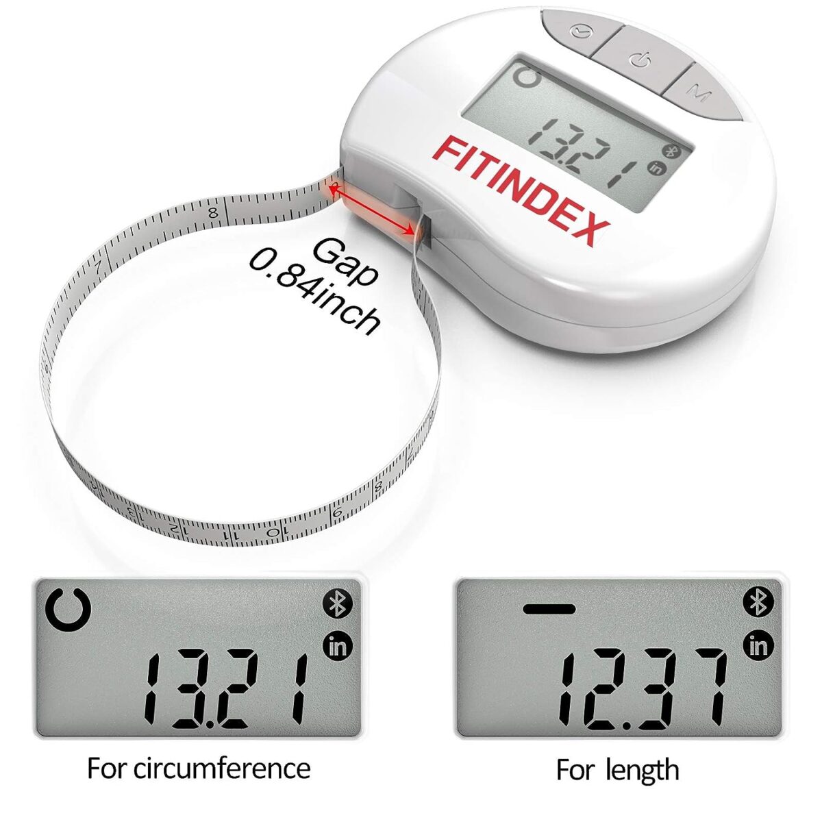 FITINDEX Smart Body Tape Measure Bluetooth Digital Measuring Tape - Image 8