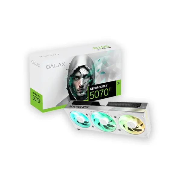 GALAX GeForce RTX 5070 Ti 16GB GDDR7 EX Gamer 1-Click OC White Graphics Card – 57IZN6MDBVGW