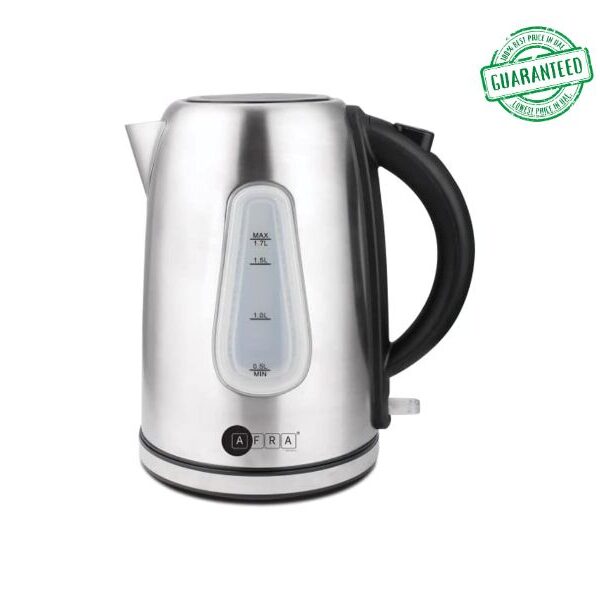 AFRA Japan 1.7 Liters Electric Kettle 2200W Silver Model AF-401850KTSS | 1 Year Full Warranty
