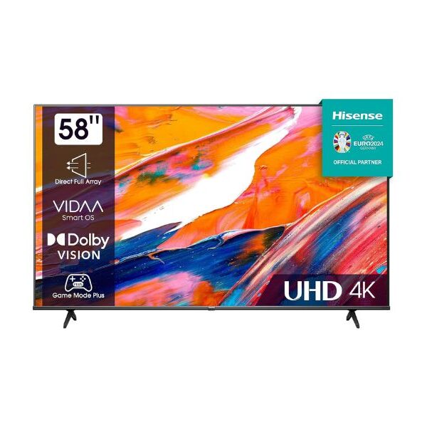 Hisense 58 Inch 4K UHD Smart Tv With Dolby Vision Pixel Tuning Black Model – 58A61K – 1 Year Warranty.