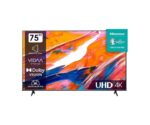 Hisense 75 Inch 4K UHD Smart TV with Dolby Vision YouTube/Netflix Black Model – 75A61K – 1 Year Warranty.