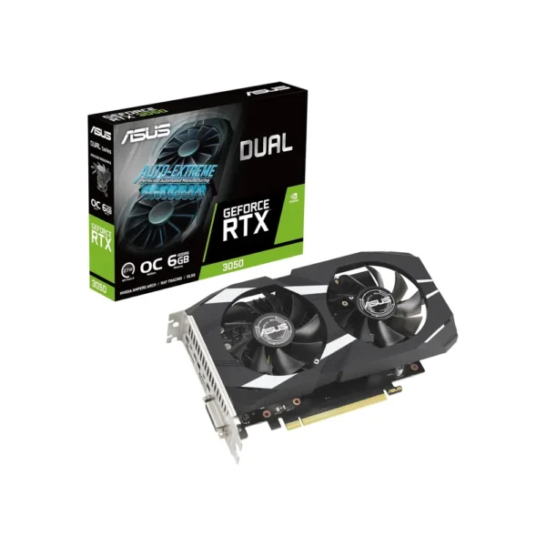ASUS Dual GeForce NVIDIA RTX 3050 OC Edition 6GB GDDR6 Graphic Card, Black – 90YV0K60-M0NA00