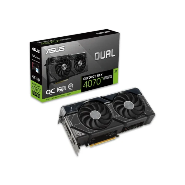 ASUS Dual GeForce RTX 4070 Ti SUPER OC Edition 16GB GDDR6X Graphic card, Black