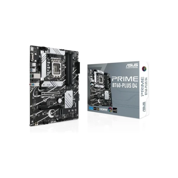 ASUS Prime B760-PLUS D4 LGA1700 ATX Motherboard, 90MB1CW0-M1EAY0