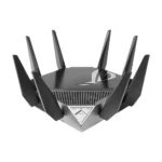 ASUS ROG GT-AXE11000 Tri-Band WiFi 6E Gaming Router with 6GHz Band, 11Gbps Speed, 2.5G Port & Quad-Core Processor – Grey