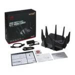 ASUS ROG GT-AXE11000 Tri-Band WiFi 6E Gaming Router with 6GHz Band, 11Gbps Speed, 2.5G Port & Quad-Core Processor – Grey - Image 4