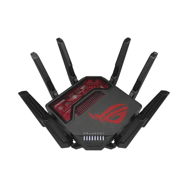 ASUS ROG Rapture GT-BE19000 Tri-band Gaming Router: WiFi 7, 802.11be, 200+ devices, AiMesh, Mesh WiFi, Dual 10G ports, AI WAN detection, Game Acceleration, Gaming Network, AURA RGB – Black
