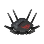 ASUS ROG Rapture GT-BE98 Quad-band WiFi 7 AiMesh Extendable Gaming Router, 25Gbps, 320MHz, 4K-QAM, Dual 10G Ports, Quad 2.5G Ports, VPNs, 4G LTE/5G Mobile Tethering – Black