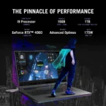ASUS ROG Strix G16 G614JVR-I9161G 16″ FHD Intel Core i9-14900HX 16GB RAM 1TB SSD, RTX 4060 8GB Graphics Gaming Laptop, English-Arabic Keyboard  – Grey - Image 3