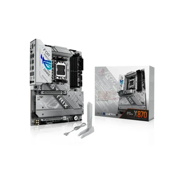 ASUS ROG Strix X870-A GAMING WIFI ATX Motherboard, White – 90MB1IF0-M0EAY0