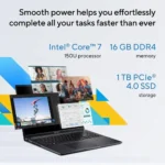 ASUS Vivobook 16 OLED X1605 Laptop 16″, Intel Core 7 150U, 16GB DDR4 RAM, 1 TB SSD, Intel Graphics, English-Arabic Keyboard, Windows 11, Silver – X1605VAP-MB048W - Image 2