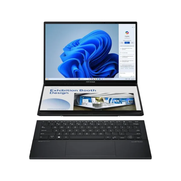 ASUS Zenbook Duo OLED Dual Screen Laptop 14.0″ 3K-Touch Display, Intel Core Ultra 7 155H, 16GB RAM, 1TB SSD, Intel Arc Graphics, English-Arabic Keyboard, Windows 11 – Grey