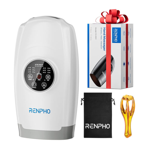 RENPHO Cordless Hand Massager Machine with Heat and 6 Levels of Massager