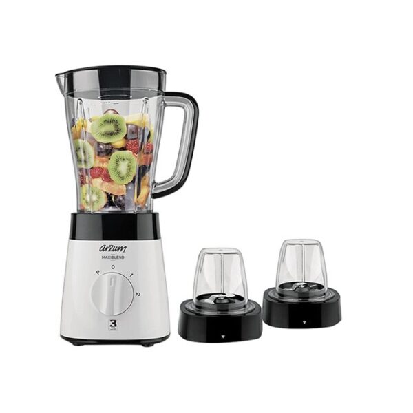 Arzum 1.5 Litres Maxiblend Jug Blender 500W Black/White Model-AR1057 | 1 Year Brand Warranty.