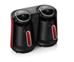 Arzum Okka Minio Duo Turkish Coffee Maker Black/Red Model-OK-006-N | 1 Year Brand Warranty.