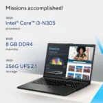 Asus VivoBook Go 15 E1504GA-NJ084W Laptop 15.6″, Intel Core i3-N305, 8GB RAM, 256GB SSD, Intel IRIS Graphics, English-Arabic Keyboard, Windows 11 Home – Silver - Image 3