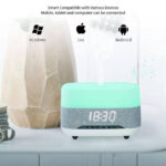 Bluetooth Clock Aromatherapy Humidifier Speaker with 7 Color Ambient Light - Image 6
