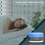 Bluetooth Clock Aromatherapy Humidifier Speaker with 7 Color Ambient Light - Image 10