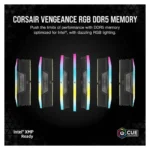 CORSAIR Vengeance RGB 32GB (2 x 16GB) RAM 6200MHz DDR5-Black-CMH32GX5M2E6200C36 - Image 6