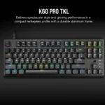 Corsair K60 Pro TKL RGB Tenkeyless Optical-Mechanical Gaming Keyboard, Black -CH-911D01A-AR - Image 3