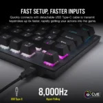 Corsair K60 Pro TKL RGB Tenkeyless Optical-Mechanical Gaming Keyboard, Black -CH-911D01A-AR - Image 6