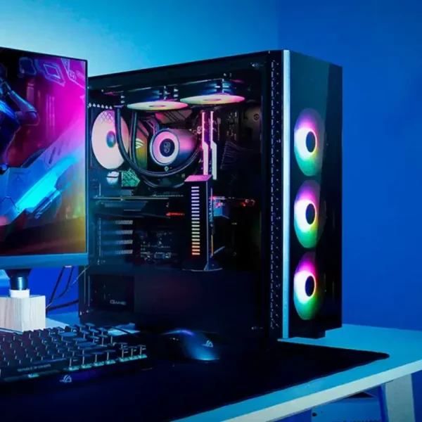 Ironic Gaming PC Ryzen 5 5600X, RTX 3060, B550M-PLUS, RGB 16GB 3200MHZ RAM, 1TB SSD, 650W 80 Plus PSU, ARGB 120mm Liquid Cooler