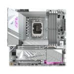 GIGABYTE Z890M Aorus Elite WiFi-7 Ice DDR5 LGA 1851 Micro-ATX Motherboard – White | Z890M-A-ELITE-WIFI7-ICE