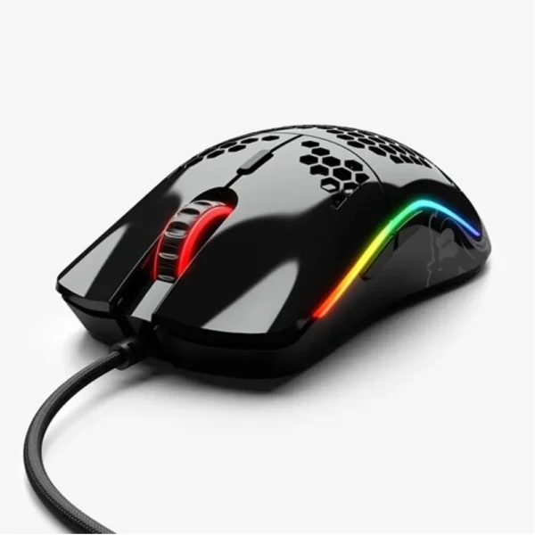 Glorious Model O Minus Mouse, 1000Hz Polling Rate, Glossy Black- GOM-GBLACK